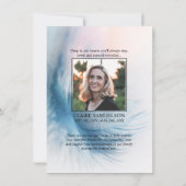 サンキュー葬式悔やみや弔慰フェザーエア |写真 サンキューカード (裏面)