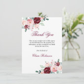 サンキュー葬式悔やみや弔慰ブルゴーニュフローラ |写真 サンキューカード (スタンド正面)