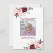 サンキュー葬式悔やみや弔慰ブルゴーニュフローラ |写真 サンキューカード (裏面)