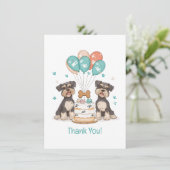 サンキュー誕生日シュナウツァードッグ サンキューカード (スタンド正面)