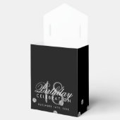 サンキュー誕生日シルバーグリッター紙吹雪ブラック フェイバーボックス (オープン)