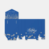 サンキュー誕生日シルバーグリッター紙吹雪 王室の フェイバーボックス (折り畳みなし)