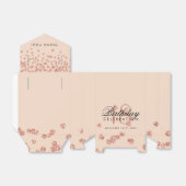 サンキュー誕生日バラ金ゴールドグリッター紙吹雪 フェイバーボックス (折り畳みなし)