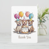 サンキュー誕生日ピットブルドッグ サンキューカード (スタンド正面)