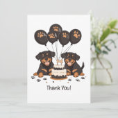 サンキュー誕生日ロットワイラードッグ サンキューカード (スタンド正面)