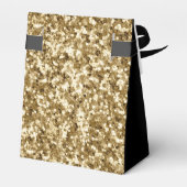 サンキュー誕生日金ゴールドグリッターMonogramスクリプト フェイバーボックス (裏面サイド)