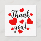 サンキュー赤いハート エンクロージャーカード (正面)