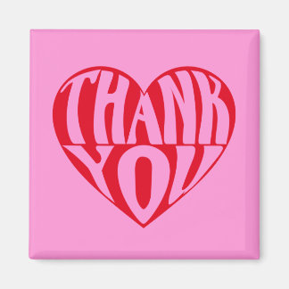 サンキュー赤いハート マグネット