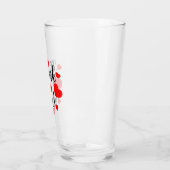 サンキュー赤いハートGlass Cup タンブラーグラス (左)