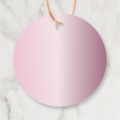 サンキュー赤面ピンクグリッター誕生日メッセージカード フェイバータグ (裏面)