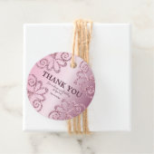サンキュー赤面ピンクグリッター誕生日 フェイバータグ (インサイチュ)