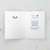 サンキュー軍隊サービス愛国的な壁の栄光 サンキューカード (内部)