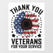 サンキュー退役軍人ひまわり軍隊退役軍人日 ウィンドウサイン (シート)