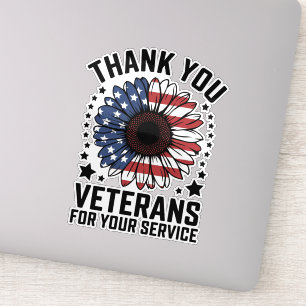 サンキュー退役軍人ひまわり軍隊退役軍人日 シール