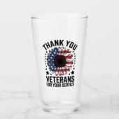 サンキュー退役軍人ひまわり軍隊退役軍人日 タンブラーグラス (正面)