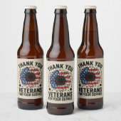 サンキュー退役軍人ひまわり軍隊退役軍人日 ビールラベル (ボトル)
