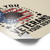 サンキュー退役軍人ひまわり軍隊退役軍人日 フォトプリント            (角)