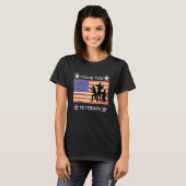 サンキュー退役軍人コンバットブーツ退役軍人デイアメリク Tシャツ (正面フル)