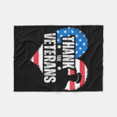 サンキュー退役軍人デイメモリアルデーPartiotic Mili フリースブランケット (正面(横))