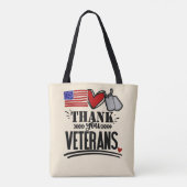 サンキュー退役軍人トートバッグ トートバッグ (裏面)