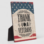 サンキュー退役軍人プラーク フォトプラーク (側面)