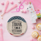 サンキュー退役軍人紙プレート ペーパープレート (パーティー)