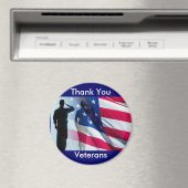 サンキュー退役軍人軍隊献上品 マグネット (インサイチュ (食洗機))