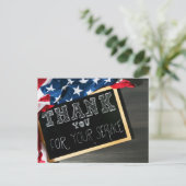 サンキュー退役軍人 ポストカード (スタンド正面)