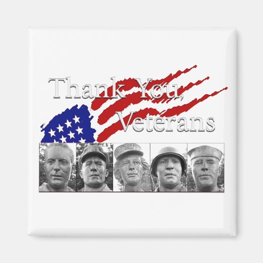 サンキュー退役軍人 マグネット (正面)