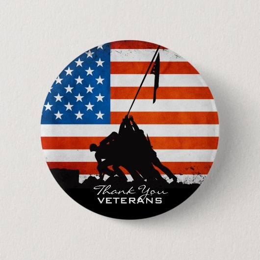 サンキュー退役軍人 缶バッジ (正面)