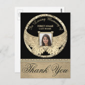 サンキュー金ゴールドエンジェルウィングス ポストカード (正面/裏面)