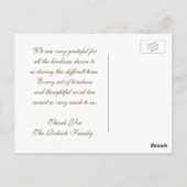 サンキュー金ゴールドエンジェルウィングス ポストカード (裏面)