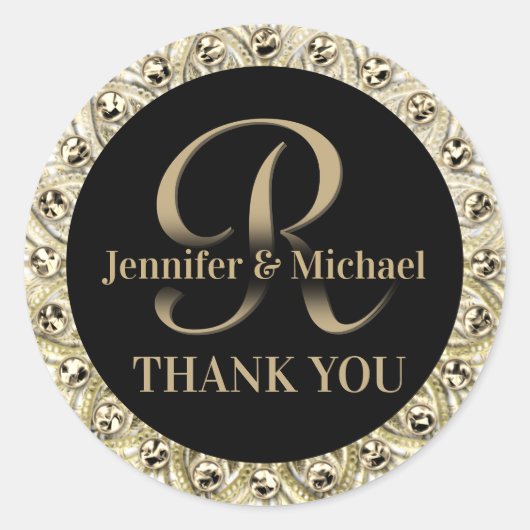 サンキュー金ゴールドグラムシール ラウンドシール (正面)