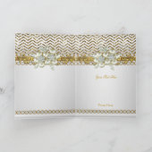 サンキュー金ゴールドシェブロンホワイトダイヤモンドパール サンキューカード (内部)