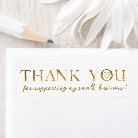 サンキュー金ゴールドハートフェイクゴールドフォイル感謝していラベル ラベル (インサイチュ)