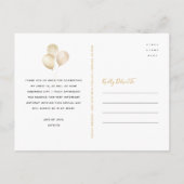 サンキュー金ゴールドラグジュアリースウィート16誕生日バルーン ポストカード (裏面)