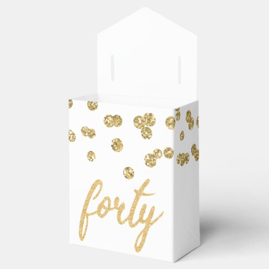 サンキュー金ゴールド「4」誕生日パーティー フェイバーボックス (オープン)