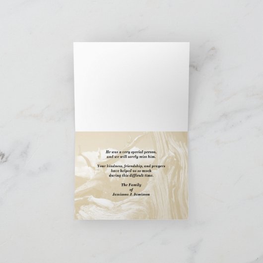 サンキュー4悔やみや弔慰マウンテンスルーツリーノートカード サンキューカード (内部)