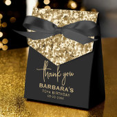 サンキュー70th誕生日金ゴールドグリッターモノグラム フェイバーボックス