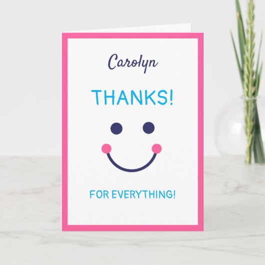 サンキュー.あなたは私を幸せにした。カスタマイズ カード (正面)