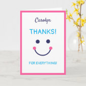 サンキュー.あなたは私を幸せにした。カスタマイズ カード (黄色い花)