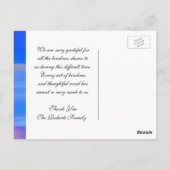 サンキュー | お悔み | ハートと天使の翼 ポストカード (裏面)