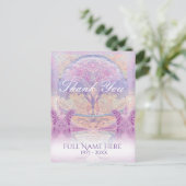 サンキュー | お悔み | ピンクのガーディアンエンジェル ポストカード (スタンド正面)