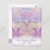 サンキュー | お悔み | ピンクのガーディアンエンジェル ポストカード (正面/裏面)