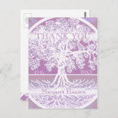 サンキュー | お悔み | 生命の木ピンク ポストカード (正面/裏面)