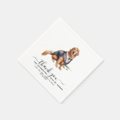 サンキュー |かわいいペット結婚の犬 スタンダードカクテルナプキン (角)