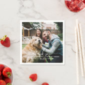 サンキュー |かわいいペット結婚の犬 スタンダードカクテルナプキン (インサイチュ)