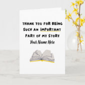 サンキュー |かわいい名前をカスタムする |私の話の一部 カード (黄色い花)