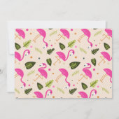 サンキュー |すてきなモダンホットピンクフラミンゴ (裏面)