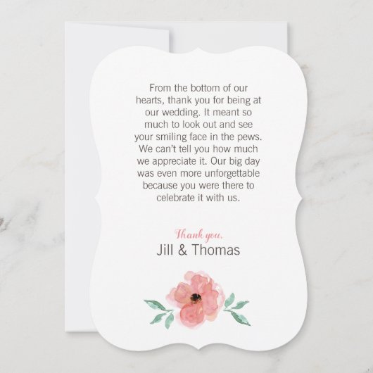 サンキュー |のカード結婚の後 招待状 (裏面)